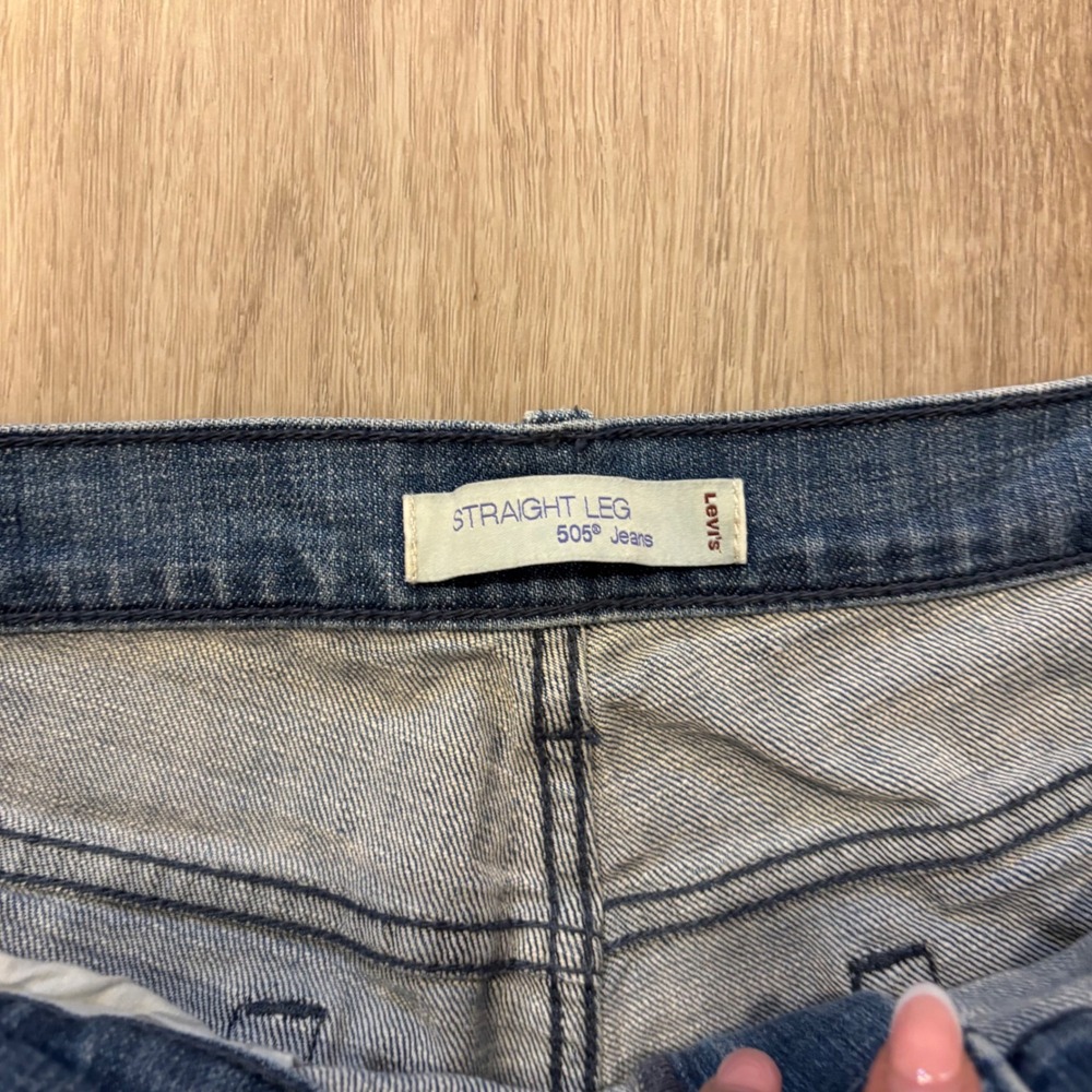 Levi Strauss & Co. 505 Straight Leg Jeans Womens 14 S/C Blue Denim Stretch - Picture 3 of 6
